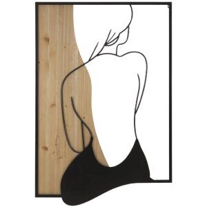 Mauro Ferretti wandpaneel schoonheid 60x2x90 cm zwart bruin