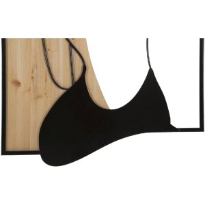 Mauro Ferretti wandpaneel schoonheid 60x2x90 cm zwart bruin