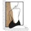 Mauro Ferretti wandpaneel schoonheid 60x2x90 cm zwart bruin