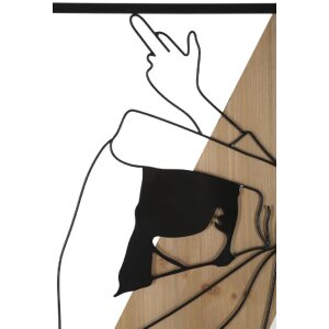 Mauro Ferretti wandpaneel Strip 50x2x90 cm zwart bruin