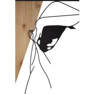 Mauro Ferretti wandpaneel Strip 50x2x90 cm zwart bruin