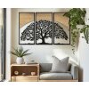 Mauro Ferretti wandpaneel Arc Set 3-delig 105x2x70 cm zwart bruin