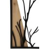 Mauro Ferretti wandpanelen vogelset 4-delig 50x2x200 cm zwart bruin