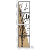 Mauro Ferretti wandpanelen vogelset 4-delig 50x2x200 cm zwart bruin