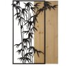 Mauro Ferretti wandpaneel bamboe 58x2x80 cm zwart bruin