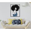 Mauro Ferretti wandpaneel Afef 60x1,3x80 cm zwart blauw