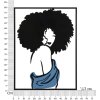 Mauro Ferretti wandpaneel Afef 60x1,3x80 cm zwart blauw