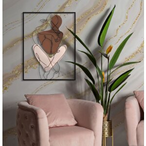 Mauro Ferretti wandpaneel paar 60x1,3x80 cm bruin zwart