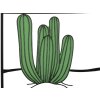 Mauro Ferretti wandpaneel cactus 60x1,3x33 cm groen zwart