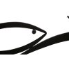 Mauro Ferretti wandpaneel Fishy 100x1x35 cm zwart