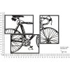 Mauro Ferretti wandpaneel fietsset 3 st. elk 40x1,3x60 cm zwart