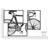 Mauro Ferretti wandpaneel fietsset 3 st. elk 40x1,3x60 cm zwart