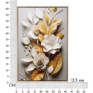 Mauro Ferretti muurschildering Flora met lijst 42x3,5x62 cm veelkleurig