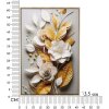 Mauro Ferretti muurschildering Flora met lijst 42x3,5x62 cm veelkleurig