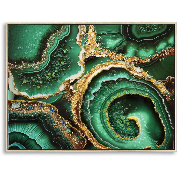 Mauro Ferretti muurschildering Smeraldy 82x4x62 cm groen goud