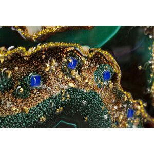 Mauro Ferretti muurschildering Smeraldy 82x4x62 cm groen goud