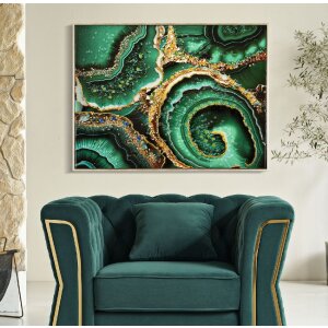 Mauro Ferretti muurschildering Smeraldy 82x4x62 cm groen goud