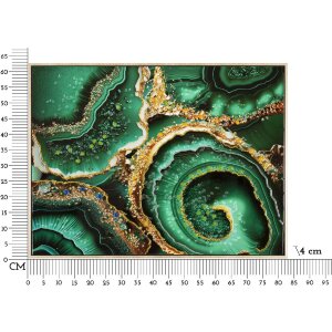 Mauro Ferretti muurschildering Smeraldy 82x4x62 cm groen goud