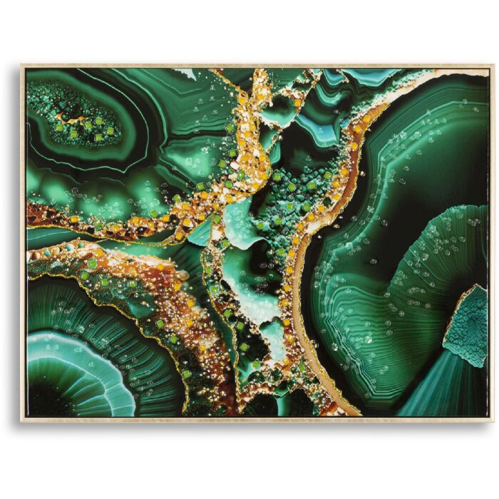 Mauro Ferretti muurschildering Smeraldy 82x4x62 cm groen goud