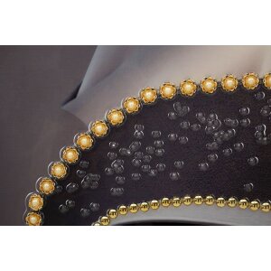 Mauro Ferretti muurschildering Weense hoed 62x4x92 cm zwart goud