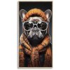 Mauro Ferretti muurschildering badkamer pester 42,5x2,8x82,5 cm zwart oranje