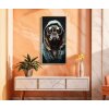 Mauro Ferretti muurschildering badkamer pester 42,5x2,8x82,5 cm turquoise zwart