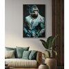 Mauro Ferretti muurschildering Kongy 62x4x92 cm turquoise zwart