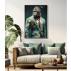 Mauro Ferretti muurschildering Kongy 62x4x92 cm turquoise zwart