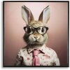 Mauro Ferretti muurschildering Bunny met lijst 62,5x2,8x62,5 cm roze