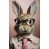 Mauro Ferretti muurschildering Bunny met lijst 62,5x2,8x62,5 cm roze