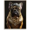 Mauro Ferretti muurschildering Bully 62x4x82 cm zwart goud