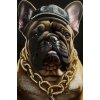 Mauro Ferretti muurschildering Bully 62x4x82 cm zwart goud