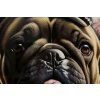 Mauro Ferretti muurschildering Bully 62x4x82 cm zwart goud