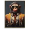 Mauro Ferretti muurschildering Monky 52,5x2,8x72,5 cm oranje zwart