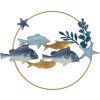 Mauro Ferretti wandpaneel Marine 77x5x63 cm blauw goud