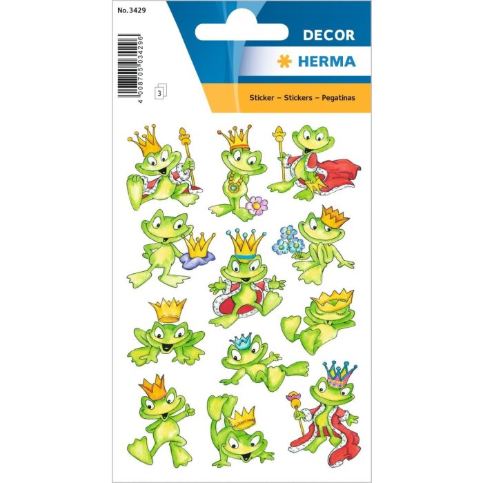 herma stickers decoratieve etiketten decor Kikkerprins 3 vellen