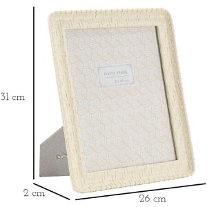 Mauro Ferretti fotolijst bamboe stijl 26x2x31 cm crème