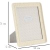 Mauro Ferretti fotolijst bamboe stijl 26x2x31 cm crème