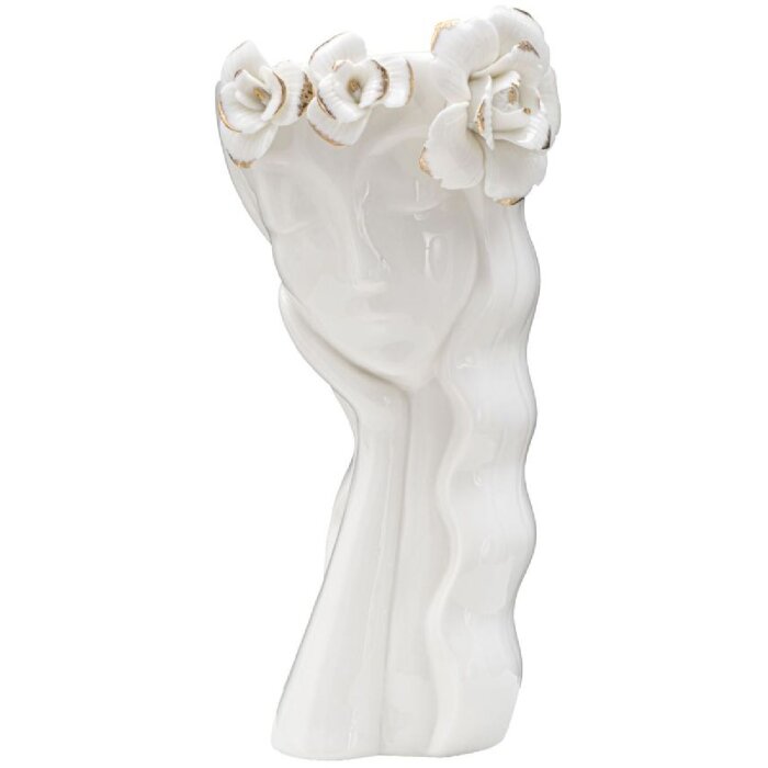 Mauro Ferretti Vaas Vrouw Schattig 14,8x13x29 cm witgoud
