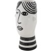 Mauro Ferretti vaas gezicht 13,2x11,8x26,3 cm wit zwart