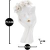 Mauro Ferretti Vaas Vrouw Masker 16,5x14x27,3 cm witgoud