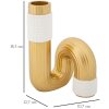 Mauro Ferretti Bann vaas 10,7x10,7x18,3 cm goud wit