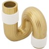 Mauro Ferretti Bann vaas 10,5x10,5x12,7 cm goud wit