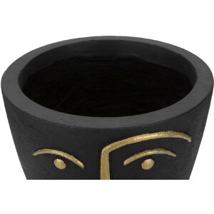 Mauro Ferretti Vaas Tribal Ø 25x25 cm zwartgoud
