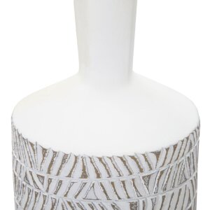 Mauro Ferretti vaas Nairobi fles Ø 15x49,5 cm wit gewassen