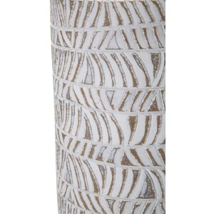 Mauro Ferretti vaas Nairobi fles Ø 15x49,5 cm wit gewassen