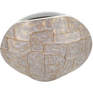 Mauro Ferretti Eklipsen vaas 48x13x44,5 cm goud wit
