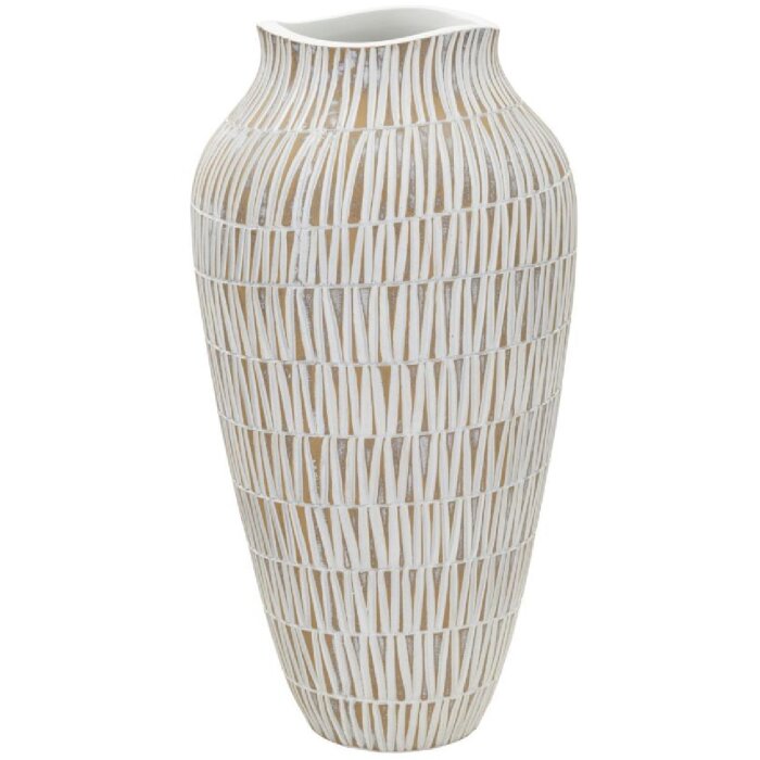 Mauro Ferretti Stiky vaas Ø 22x44 cm goud wit
