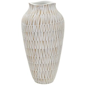 Mauro Ferretti Stiky vaas Ø 22x44 cm goud wit