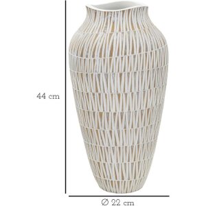Mauro Ferretti Stiky vaas Ø 22x44 cm goud wit
